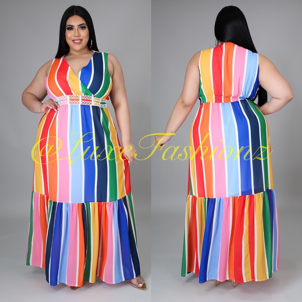 PLUS SIZE COLORFUL MAXI 👗